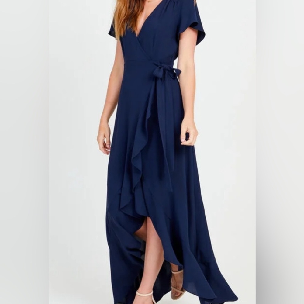 Altar'd State Sprinvale Deep Blue Maxi Dress